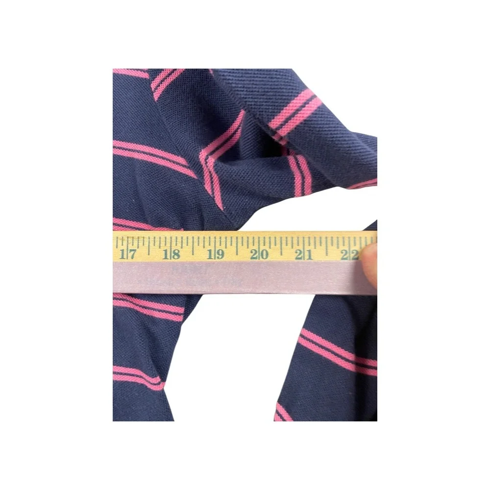 Ralph Lauren Sport The Skinny Polo‎ Long Sleeve Striped Navy Pink Mens L